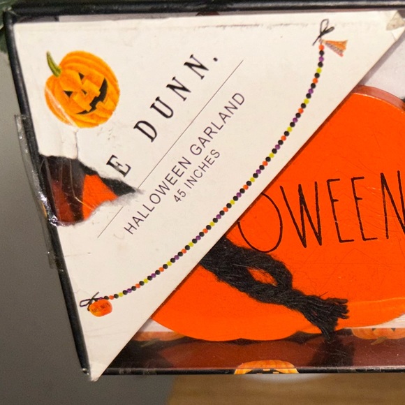 Rae Dunn Halloween Wood Bead Garland with Wooden Pumpkin Charms on each end. - Picture 6 of 6